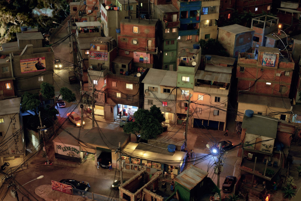 Armenviertel mit Favela-Gebäuden